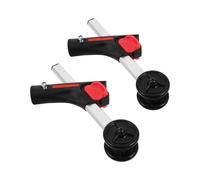 PATKAW 1 Pair Rear Anti-tip Wheels for Wheelchair with Adjustable Height, Dual Wheel Design, and Extrawide Support Base, Tool Free Installation, for Indoor Use and Everyday Short