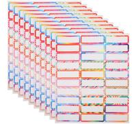 PATKAW 10 Sheets Waterproof Name Stickers for School Use, Sturdy PVC Adhesive Labels for Clothes, Versatile for Long and Short Names, for Organizing School Supplies and Personal