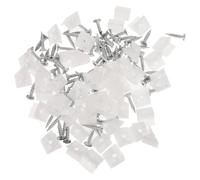 PATKAW 100pcs Bottom Corner Braces Angle and Iron Support Wedges with Screws for Cabinet Wardrobe Furniture Reinforcement and Repair