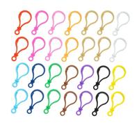 PATKAW 100pcs Plastic Keychain Clip with Lobster Clasp, Multi-Functional Design and Sturdy Pp Material Keychain Accessories for Bags and Keys, for DIY Key Chains and Crafts Random Color