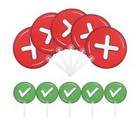 PATKAW 10pcs Classroom Feedback Paddle Classroom Discussion Signs Double Sided Plastic, Resistant to Deformation and Fading, for Teaching Scenarios, School, Students and Teachers