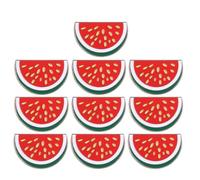 PATKAW 10pcs Cute Cartoon Watermelon Brooch Pins for Coats and Sweaters, Lightweight Metal Fruit-shaped Lapel Badges with Eye-catching Design, for Summer Gatherings