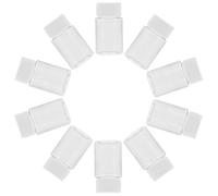 PATKAW 10Pcs Leakproof Wide Mouth Plastic Powder Containers Bottles for Lab Medical Testing and Household Storage