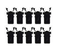 PATKAW 10pcs Universal Push-button Trash Can Lock Buckles, Black Self-locking Waste Bin Press Clips for Household Kitchen Garbage Bin Lid Security