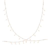 PATKAW 12-Peg Photo Clips String with Wooden Beads, 2Pcs for Christmas Card Wall Display and Hanging Photo Decor