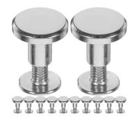 PATKAW 12pcs Bookbinding Rivets Chicago Screws Zinc Alloy Silver for Creative Journals and Photo Albums DIY Leather Decoration