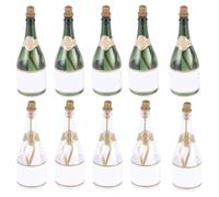 PATKAW 12pcs Empty Plastic Sparkling Wine Bubble Bottles for Wedding Party Decoration, Easy to Wash, Creative Mini Party Favour Containers for Adults and