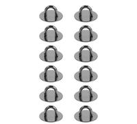 PATKAW 12pcs round Phone Charm Hooks for Mobile Devices Compact Alloy Stick-on Design with Adhesive Grip Loops Fashionable and Trendy Phone Accessory Hooks for Cases and Lanyards