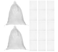 PATKAW 24 Pack White Polypropylene Woven Bags 30X45Cm Sturdy Express Logistics and Parcel Packing Bags for Construction Waste and Shipping Needs