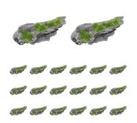 PATKAW 25pcs Artificial Moss Rocks - Fake Green Moss Decor - Miniature Bonsai Rocks Ornaments for DIY Craft, Fairy Gardens,Miniature Landscaping,Bonsai