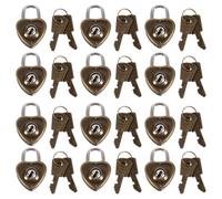 PATKAW 25pcs Heart-Shaped Iron Padlocks with Keys, Mini Diary Book Love Locks, Retro Style, Good Workmanship, Not Easy to Fade, for Couple's Wish Locks or Wallet Ornaments