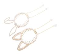 PATKAW 2pcs Beige Bunny Shaped Hair Claw Clip for Lightweight Material Easy Bun Maker Hair Accessory Suitable for School and Parties