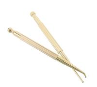 PATKAW 2pcs Brass Handheld Acupuncture Ear Probe Pen with High Resistance to Wear and Precise Stimulation, Portable Acupoint Massage Stick the Go and Home Use
