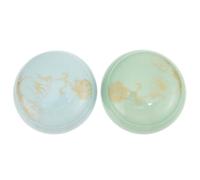 PATKAW 2pcs Ceramic Lipstick Jars with Compact Multi-Purpose Storage, Elegant Retro Design Mini Cosmetic Sample Pots for Travel and Business Trips