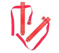 PATKAW 2pcs Fire Extinguisher Wall Hanger Iron Hooks with Adjustable Strap Red Elegant Heavy-duty Space-saving Solution Easy Installation for Factories Warehouses