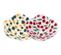 PATKAW 2pcs Microwave Bowl Cozy Huggers Portable Heat Insulation Polyester Cotton Assorted Colour Anti-Scald Bowl Holder for Heating and Warm Temperature Maintaining