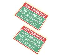 PATKAW 2pcs No Parking Sign Stickers with Smooth Surface and Easy to Maintain Pvc Material for Banquets and Doorway of Restaurants, Custom Warning Message Vehicle Decals