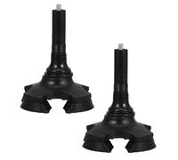 PATKAW 2pcs Non-Slip Cane Feet Tips for Walking Sticks and Crutches, Portable Lightweight Plastic and Aluminium Alloy Caps with High Friction Coefficient, Fits 19mm Rods for Indoor