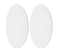 PATKAW 2pcs Oval Stretched Canvas, Plain Canvas Art Board Panel 12x8 Inch, Wood Frame, White, Cotton Cloth, for Beginners, Artists, Studios and Schools