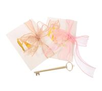 PATKAW 2pcs Pink Wedding Vow Cards Paper Set with Lines and Not Easy to Deform Feature for Theme Party Or Wedding in Delicate Romantic Style Color Assorted style