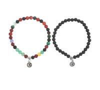 PATKAW 2pcs Ramadhan Bracelet with 33 Natural Agate Beads Elastic String Fit for Wrist Sizes Stylish and Elegant Prayer Beads for Women Suitable for Islamic Worship and Occasions