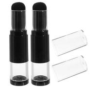 PATKAW 2pcs Refillable Powder Brush Travel Blush Brush 4.40x0.98x0.98in Portable Soft Bristles Plastic Makeup Tool for On-the-go Touch-ups