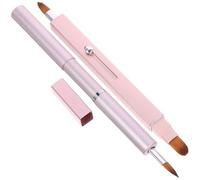 PATKAW 2pcs Retractable Lipstick Brush for Women, Portable Lip Makeup Brush with Artificial Fiber and Aluminium Handle, for Applying Lip Gloss and Carrying in A Purse Or Travel