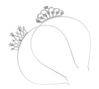 PATKAW 2pcs Silver Rhinestone Crown Headbands with Comfortable Fit and Sparkling Butterfly and Star Design, for Birthdays and Everyday Wear