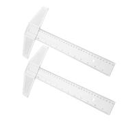 PATKAW 2pcs T-shaped Square Ruler 30cm Double Scale Measuring Tool Made of Sturdy Abs and Acrylic, Precision T Square Ruler for Drawing and DIY Projects, Suitable for Architects