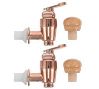 PATKAW 2set Beer Dispenser Spigot Water Jug Spigot Replacement Plastic and Wood Compact Structure for Water Jug, Aging Barrel, Pouring and Tastings 2.76 Inch