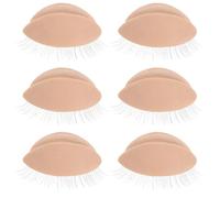 PATKAW 3 Pairs Removable Silicone Eyelids Lash Mannequin Head Eyelids for Eyelash Extension Practice Fine Texture Not Easy to Deform Suitable for Lash Extension Training
