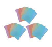 PATKAW 3 Sets Plastic Binder Tabs Index Classified Labels for Office and Research Use, A5 Size Page Dividers with Quick Reference and Writing Categories, Book Accessory Suitable