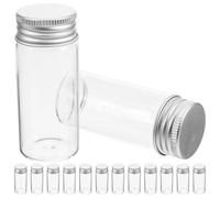 PATKAW 30ml Glass Sample Vials with Lids, 30pcs Sealed Test Tubes for Powder Capsules, Small Refillable Glass Tubes for Travel and Cosmetic Storage
