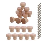 PATKAW 30pcs Wood Drawer Knob, 1" Single Hole Cabinet Pulls with Screws