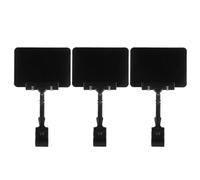 PATKAW 3pcs Black Plastic Price Tag Display Holders Lightweight Advertising Message Stands with Beautiful Appearance for Supermarket and Food Service Pricing