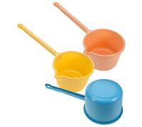 PATKAW 3Pcs Long Handle Plastic Water Ladles for Kitchen, Bathing and Gardening Water Scooping and Pouring