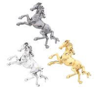 PATKAW 3pcs Vintage Horse Brooch Pins with Secure Pin Backing, Alloy Material, Unisex Appeal, Retro-inspired Design for 2026 Year of The Horse New Year Party Accessories