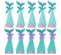 PATKAW 40pcs Mermaid Shape Candy Jar Paper Boxes with Fine Craft Making, Pointed Cone Design for Wedding and Party Candy Storage and Packaging