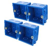 PATKAW 4pcs Blue Pvc Junction Box for Wire Connection, Stable and Reliable Electrical Cable Protective Device, Suitable for Home and Industrial Wiring Projects