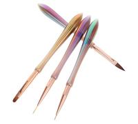PATKAW 4pcs Nail Art Pen Set with Multiple Pen Tips for Beginners Colourful Metal and Plastic Design for Home on The Go Use