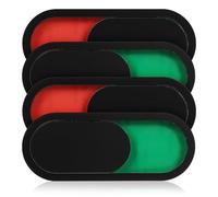 PATKAW 4pcs Open Slider Privacy Sign Organic Glass Door Indicators Easy to Install Simple and Practical Red Green Signs for Work and Public Buildings