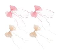 PATKAW 4pcs Oversized Ribbon Bow Clips for Women with Long Trailing Ribbon Bows and Widened Nonslip Lining Suitable for Wedding and Prom Secure Hold and Versatile Fashion Accessory