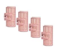 PATKAW 4pcs Pink Self Grip Hair Curlers for Women Abs Material Bang Rollers with Firm Hold Creative DIY Hair Styling Tools for Home Use Random Color
