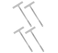 PATKAW 4pcs Stainless Steel Sign Holder Rods for Exhibition and Everyday Use, Stable and Firm Handheld Sign Display Stands in Silver, for Sports Meetings and Parades