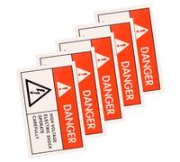 PATKAW 5 Pcs High Visibility Electric Shock Warning Signs Paper Stickers English Warnings for Offices and Many Other Locations