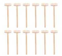 PATKAW 50pcs Seafood Hammer with Ergonomic Handle and Smooth Surface, Khaki Plastic Mini Hammer for Crab Cracking and Shellfish Cakes, for Adults in Kitchen and Dining