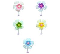 PATKAW 5pcs Dashboard Spring Small Flower Car Ornament Shaking Head Feature, Realistic Flower Decor Made of Sturdy Abs and Resin, for Desktop and Christmas Decorations