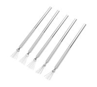 PATKAW 5pcs Manicure Tools Nail Art Fine Liner Pens Stainless Steel Wire Drawing Pen Nail Art Line Painting Tool for Beginners Precision Detailing