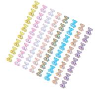 PATKAW 64pcs Resin Bear Nail Gems DIY Nail Decoration Manicure Ornament Set Creative and Unique Art Accessories for Women at Home Random Color