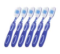 PATKAW 6pcs Prison Teeth Brush Portable Toothbrush Soft Nylon Bristles Pp TPR Handle Easy to Store Prevents Spread of Dirty Things for Inmates